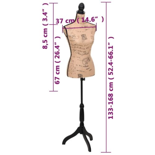 Ladies Bust Display Bust Brown Black Jute Female Dressmakers Dummy Mannequin Display - Image 7