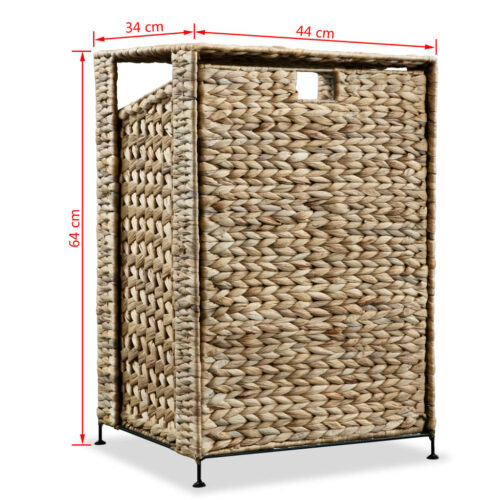 Laundry Basket 44x34x64cm Water Hyacinth - Image 7