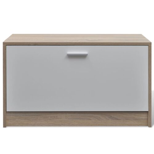 Oak White 3-in-1 Wooden Shoe Cabinet Set - Image 5