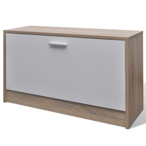 Oak White 3-in-1 Wooden Shoe Cabinet Set - Image 6