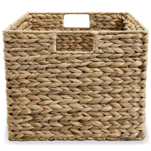 3-Piece Set Water Hyacinth Storage Basket Closet Fabric Clothes Box Organiser - Image 4