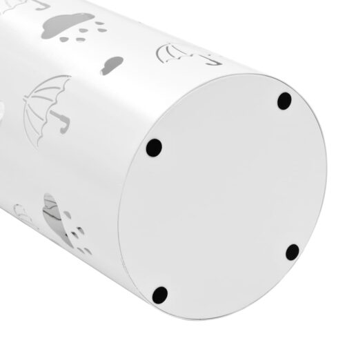 Umbrella Stand Umbrellas Steel White - Image 4