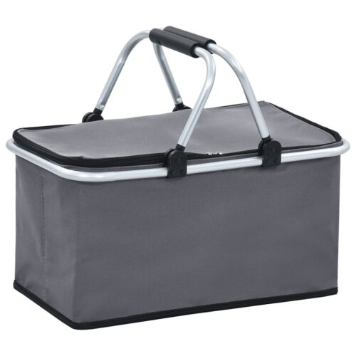 Foldable Cool Bag Grey 46x27x23cm Aluminium