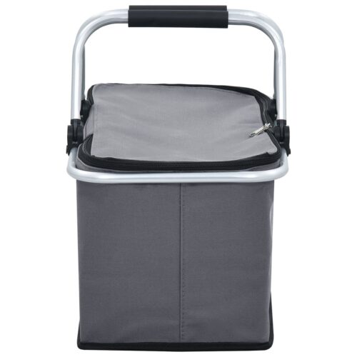 Foldable Cool Bag Grey 46x27x23cm Aluminium - Image 4