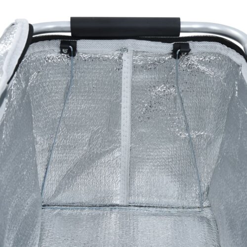 Foldable Cool Bag Grey 46x27x23cm Aluminium - Image 7