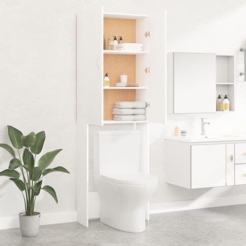Washing Machine Cabinet White 64x25.5x190cm - Image 8