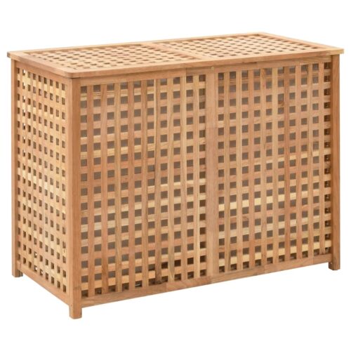 Laundry Bin 87.5x46x67cm Solid Walnut Wood