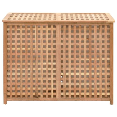 Laundry Bin 87.5x46x67cm Solid Walnut Wood - Image 3