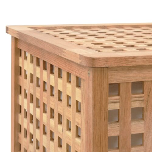 Laundry Bin 87.5x46x67cm Solid Walnut Wood - Image 6