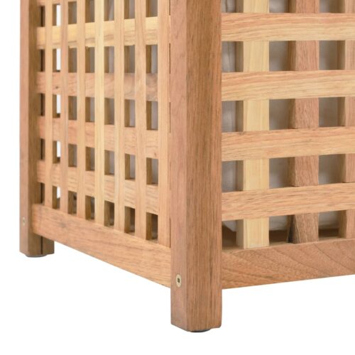 Laundry Bin 87.5x46x67cm Solid Walnut Wood - Image 7