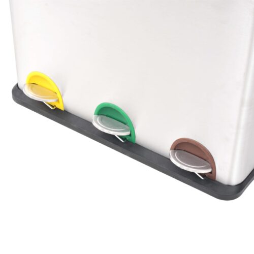 Recycling Pedal Bin Garbage Trash Bin Stainless Steel 54 L - Image 3