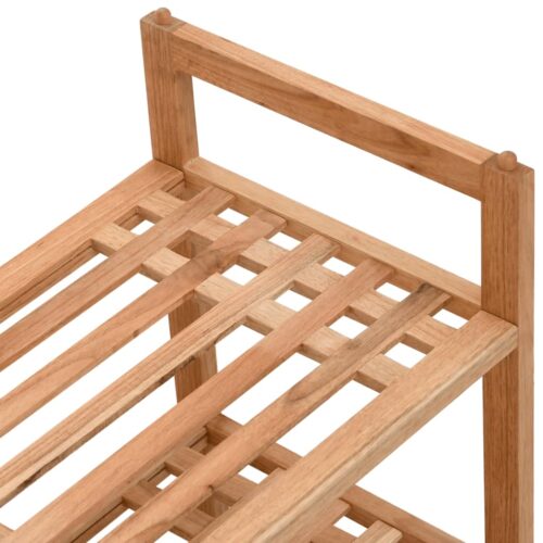 Shoe Rack 69x27x41cm Solid Wood Walnut - Image 5
