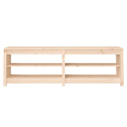Shoe Bench 160x36.5x50cm Solid Wood Pine - Image 5