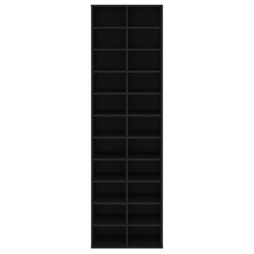 Shoe Cabinet Black 54x34x183cm Engineered Wood - Image 4