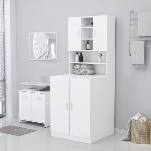 Washing Machine Cabinet White 71x71.5x91.5cm