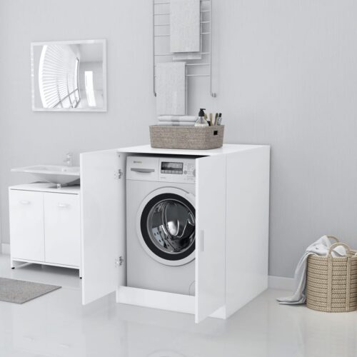 Washing Machine Cabinet White 71x71.5x91.5cm - Image 7