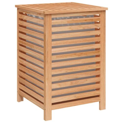Laundry Basket 45x45x65cm Solid Wood Walnut - Image 4