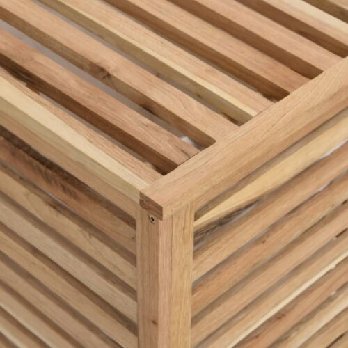 Laundry Basket 45x45x65cm Solid Wood Walnut - Image 7