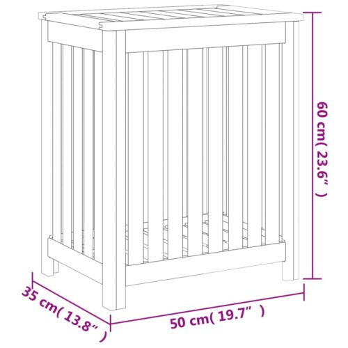 Wash Bin 50x35x60cm Solid Wood Teak - Image 7