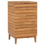 Laundry Basket 40x40x70cm Solid Teak Wood