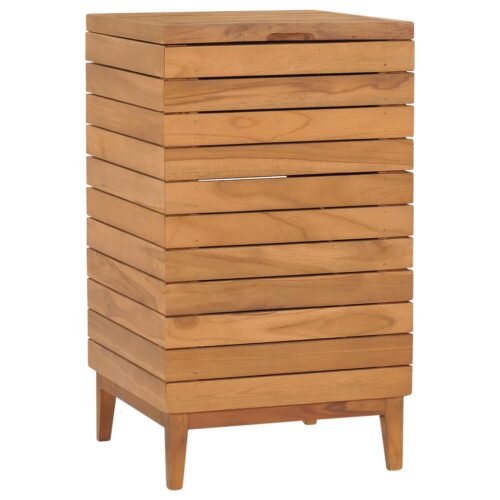 Laundry Basket 40x40x70cm Solid Teak Wood