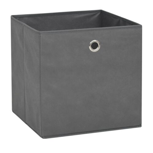 10pcs Non-Woven Fabric Storage Box Grey Closet Wardrobe Cubes Bins Organiser - Image 2