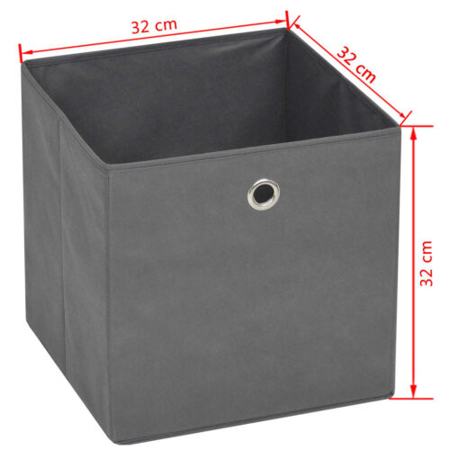 10pcs Non-Woven Fabric Storage Box Grey Closet Wardrobe Cubes Bins Organiser - Image 7