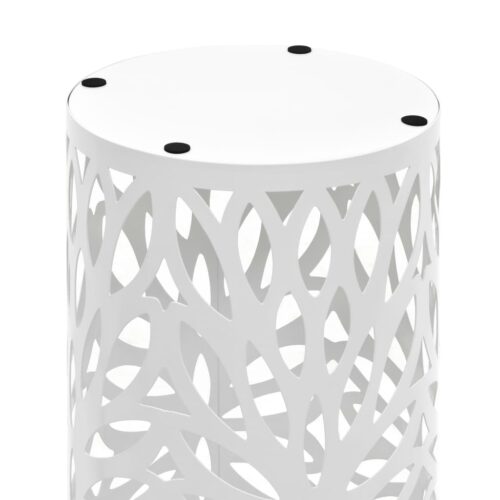 Umbrella Stand Leaves Steel White - Image 3