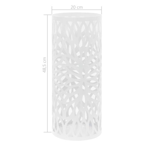 Umbrella Stand Leaves Steel White - Image 5