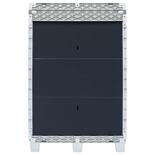 Garden Dustbin with 3 Bags Light Grey 65x38x102cm - Image 4