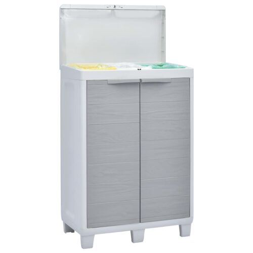 Garden Dustbin with 3 Bags Light Grey 65x38x102cm - Image 7