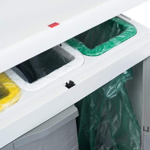 Garden Dustbin with 3 Bags Light Grey 65x38x102cm - Image 11