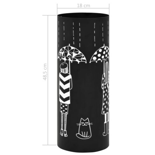 Umbrella Stand Women Steel Black - Image 6