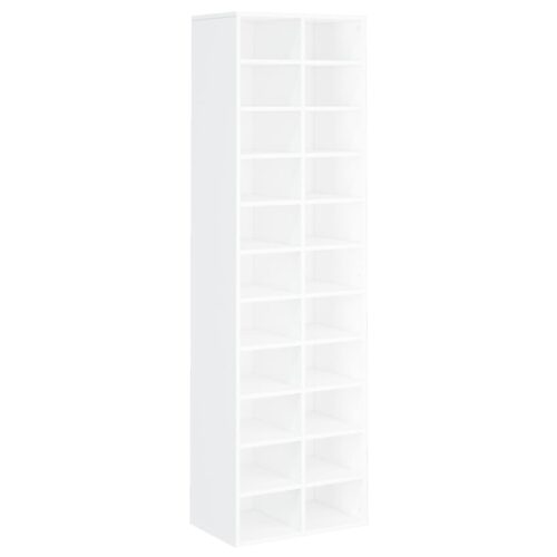 Shoe Cabinet White 54x34x183cm Engineered Wood - Image 2