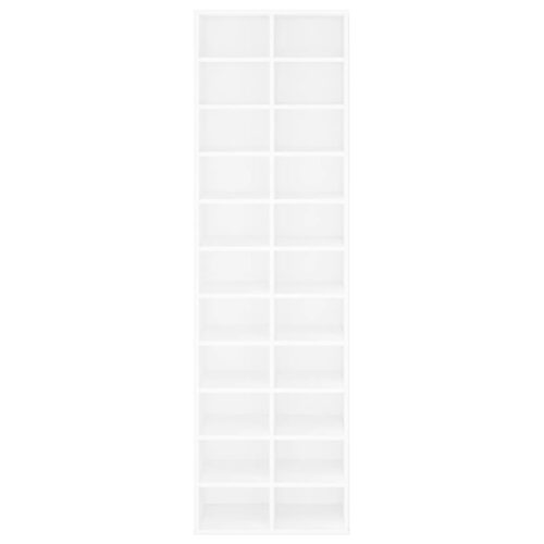 Shoe Cabinet White 54x34x183cm Engineered Wood - Image 4