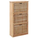 Shoe Storage Cabinet 55x20x104cm Solid Walnut Wood