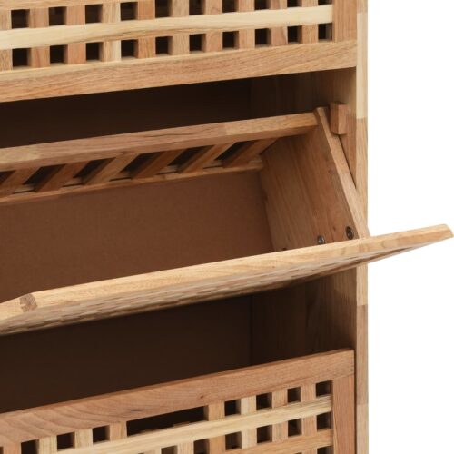 Shoe Storage Cabinet 55x20x104cm Solid Walnut Wood - Image 7