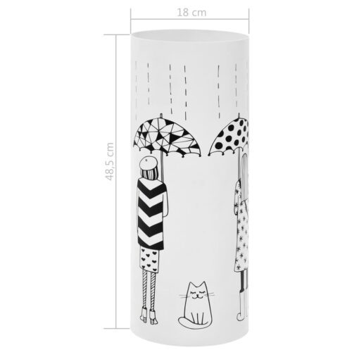 Umbrella Stand Women Steel White - Image 6
