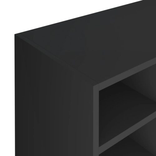 Shoe Rack Engineered Wood 92x30x67.5cm Black - Image 5