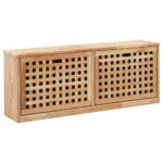 Shoe Storage Bench 94x20x38cm Solid Walnut Wood