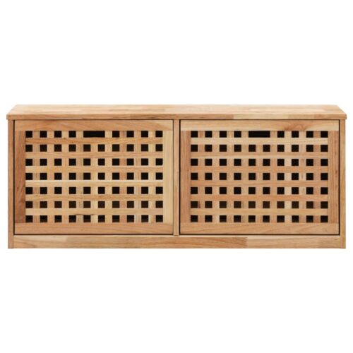 Shoe Storage Bench 94x20x38cm Solid Walnut Wood - Image 3