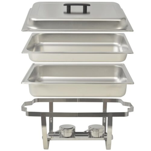 4-Piece Chafing Dish Bain Marie Set Stainless Steel Buffet Food Warmer - Image 5