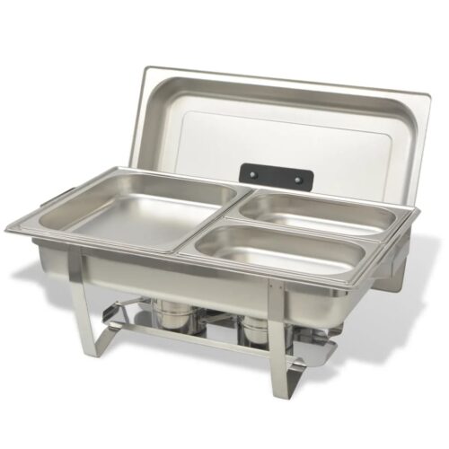 4-Piece Chafing Dish Bain Marie Set Stainless Steel Buffet Food Warmer - Image 6