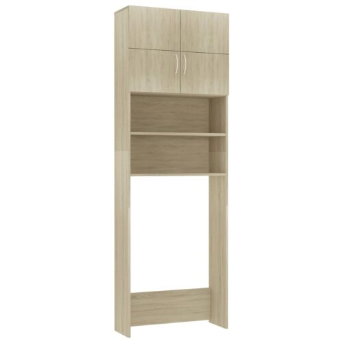 Washing Machine Cabinet Sonoma Oak 64x25.5x190cm Engineered Wood - Image 2