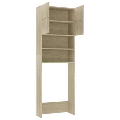 Washing Machine Cabinet Sonoma Oak 64x25.5x190cm Engineered Wood - Image 5