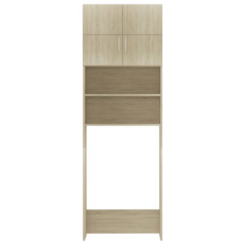 Washing Machine Cabinet Sonoma Oak 64x25.5x190cm Engineered Wood - Image 6