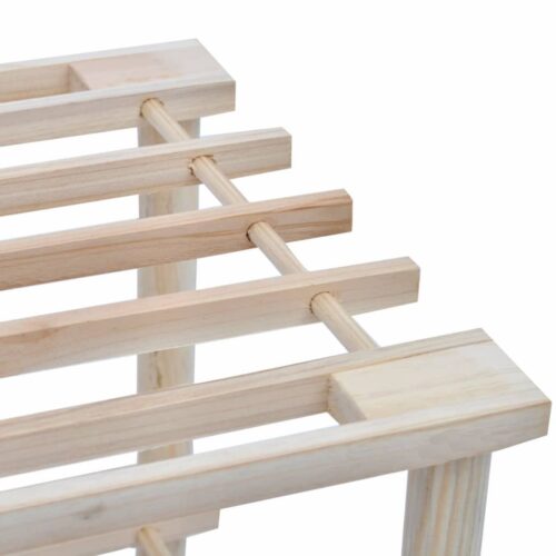 4-Tier Shoe Racks 2pcs Solid Fir Wood - Image 5