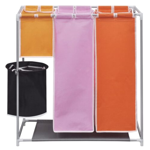 3-Section Laundry Sorter Hamper with a Washing Bin - Image 2