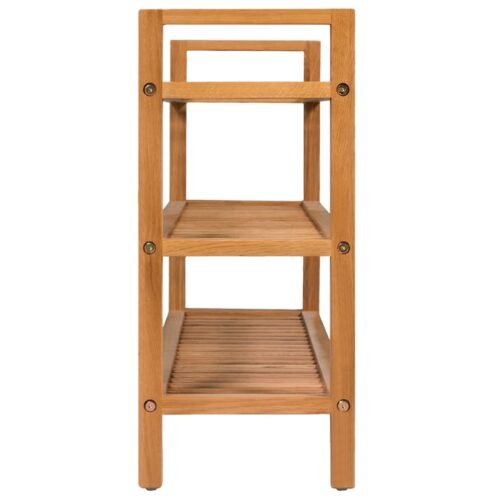Shoe Rack with 3 Shelves 100x27x60cm Solid Oak Wood - Image 3
