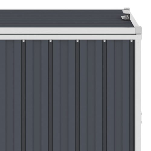 Quadruple Garbage Bin Shed Anthracite 286x81x121cm Steel - Image 3